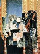Juan Gris Fiddle and cup oil painting reproduction